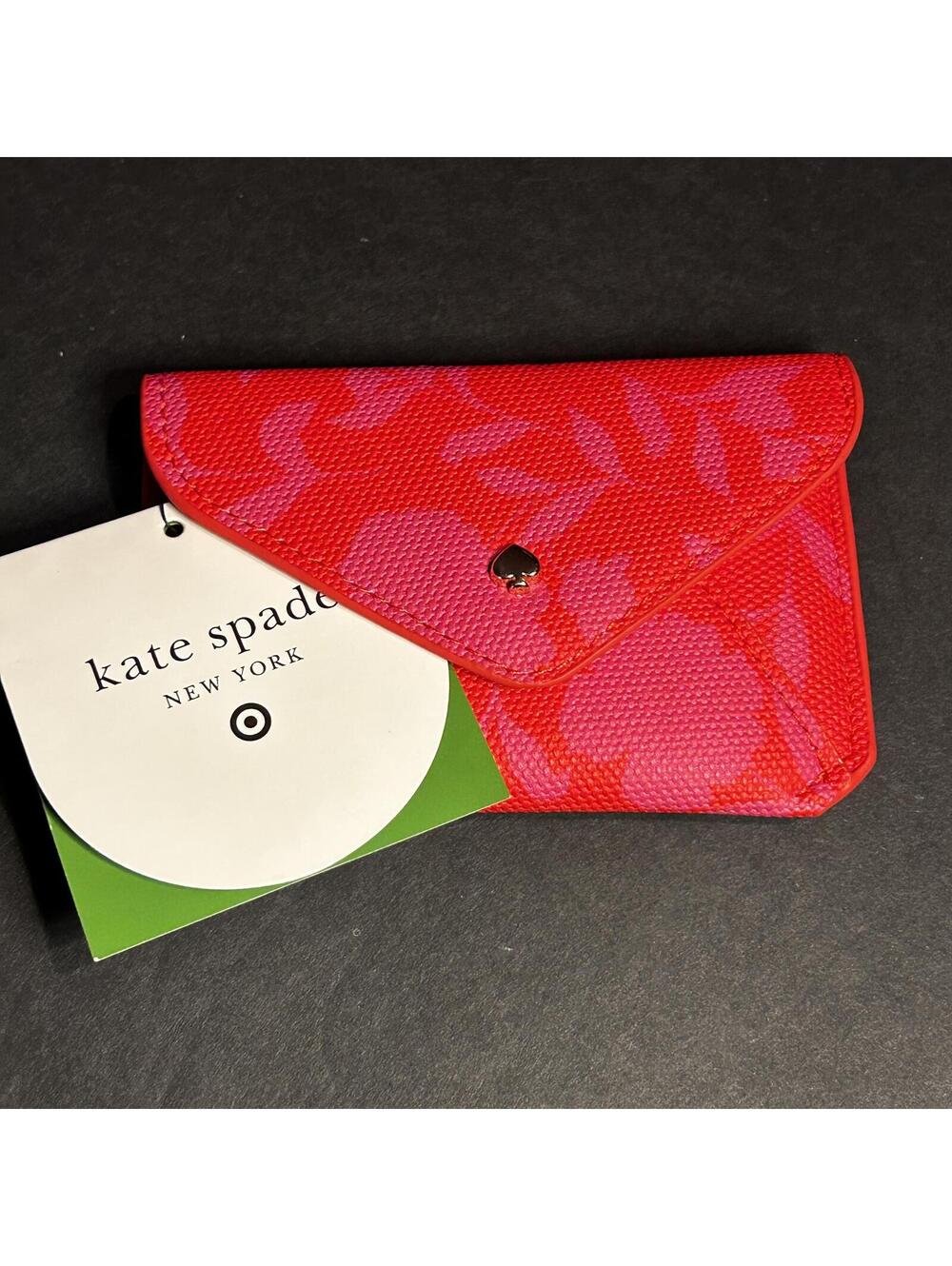Kate Spade New York Red Floral Envelope Card Holder